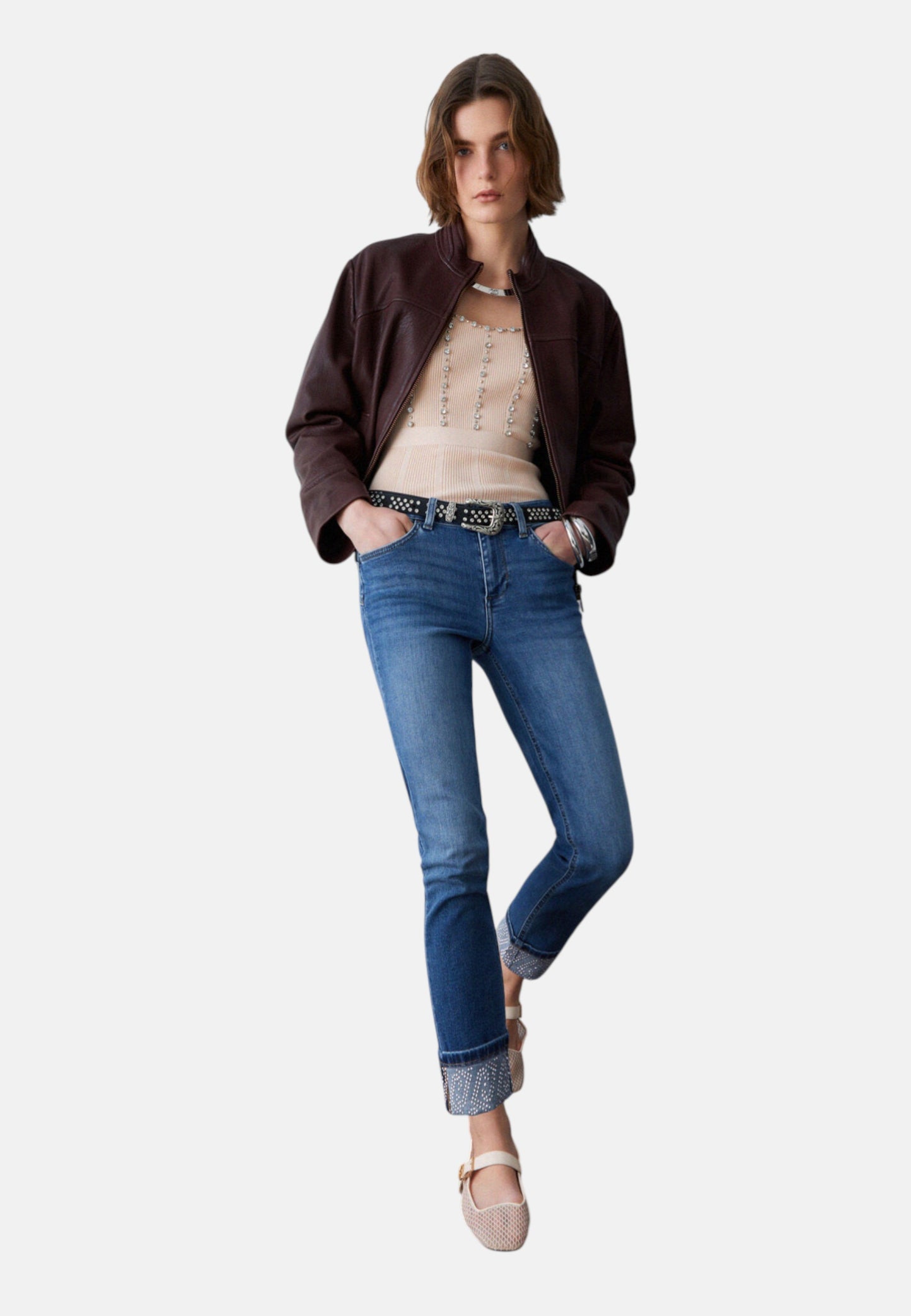 Jeans Skinny Fit Donna Liu Jo Con Strass Vita Regolare Monroe UA6006D0305