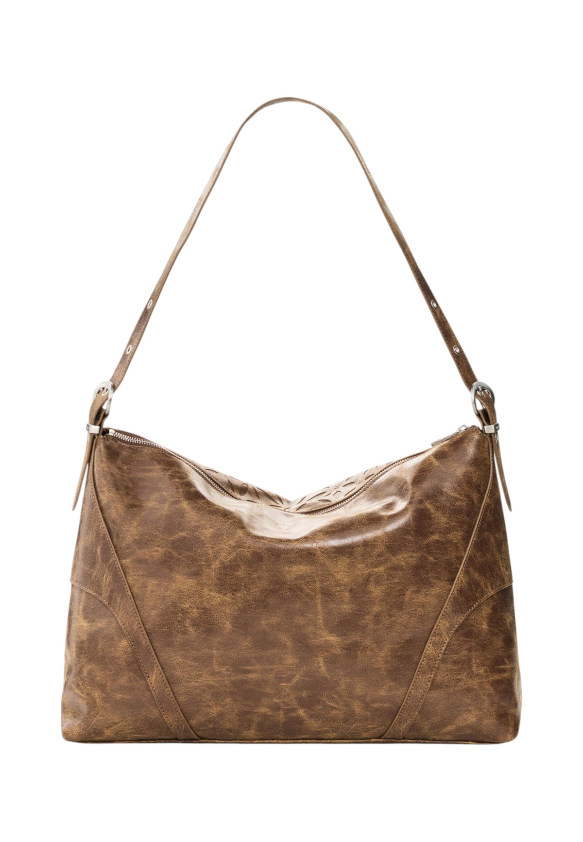 Borsa A Spalla Donna Desigual Grande, Effetto pelle Coriolis Leiria Camel 26WAXPAD