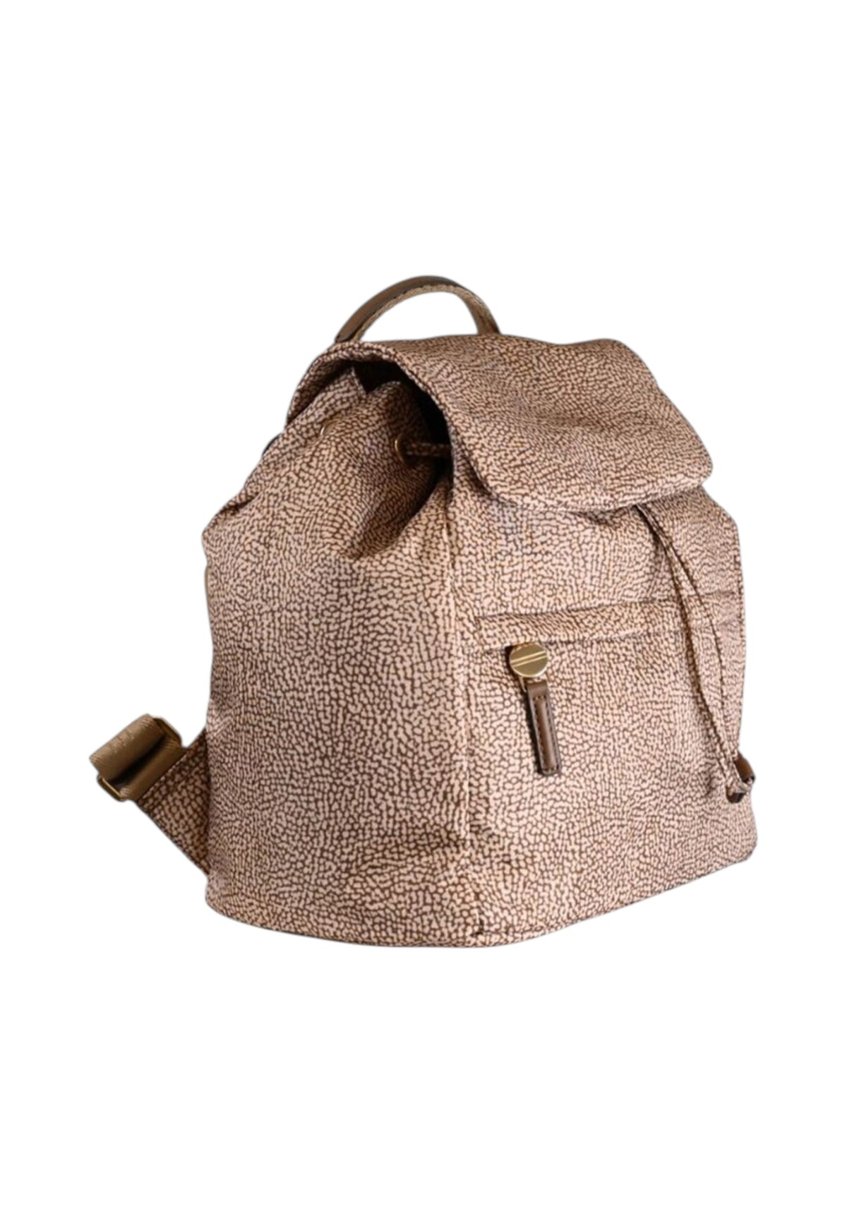 Zaino  Donna Borbonese Formato medio, Manico superiore, Spallacci, Tela rivestita in PU, Stampa OP Soft, Dettagli in vitello B-Urban 910103600098