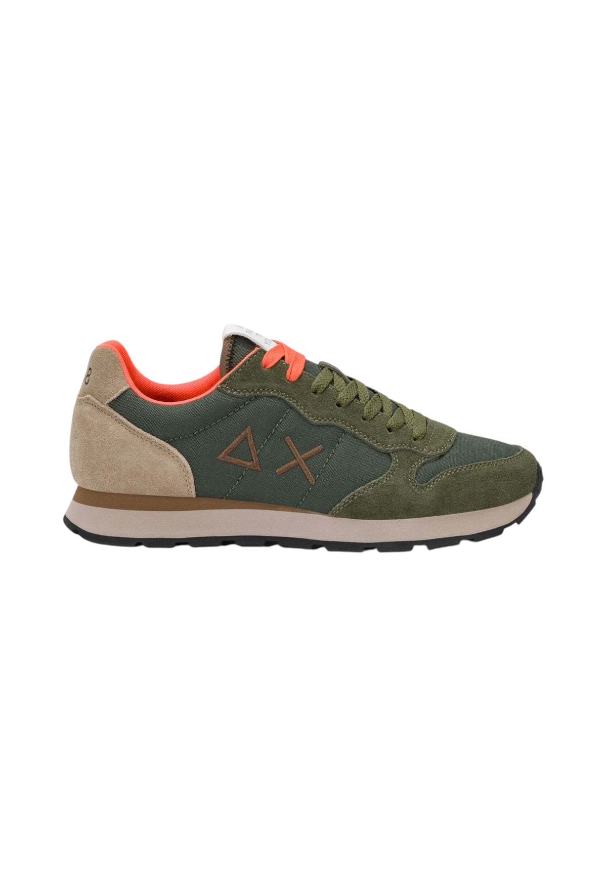 Sneakers Basse Uomo Sun68 Stile Running, Nylon E Suede, Dettagli Multicolor, Logo Ricamato Tom Multicolor Z46108