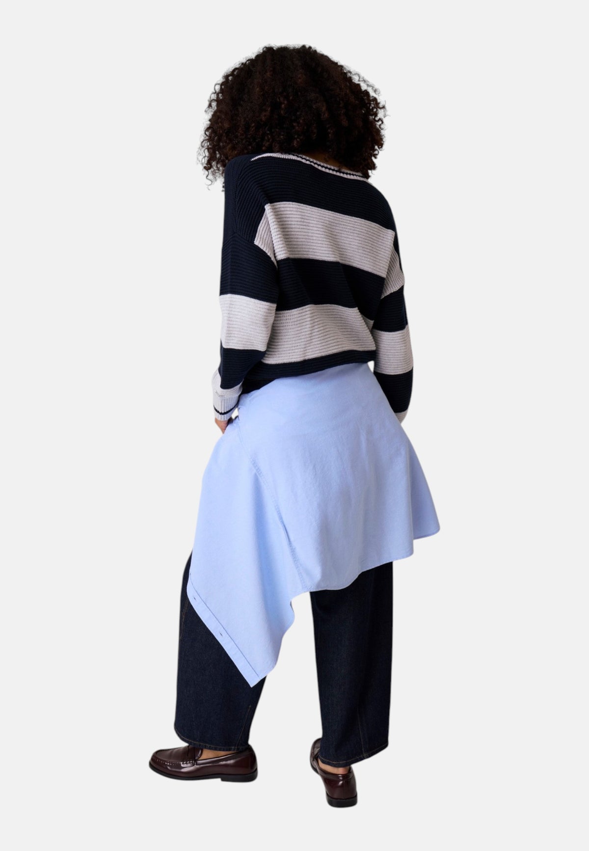 Maglione Scollo A V Donna Guess Righe, Maglia ottoman Gj W6YR01Z0847