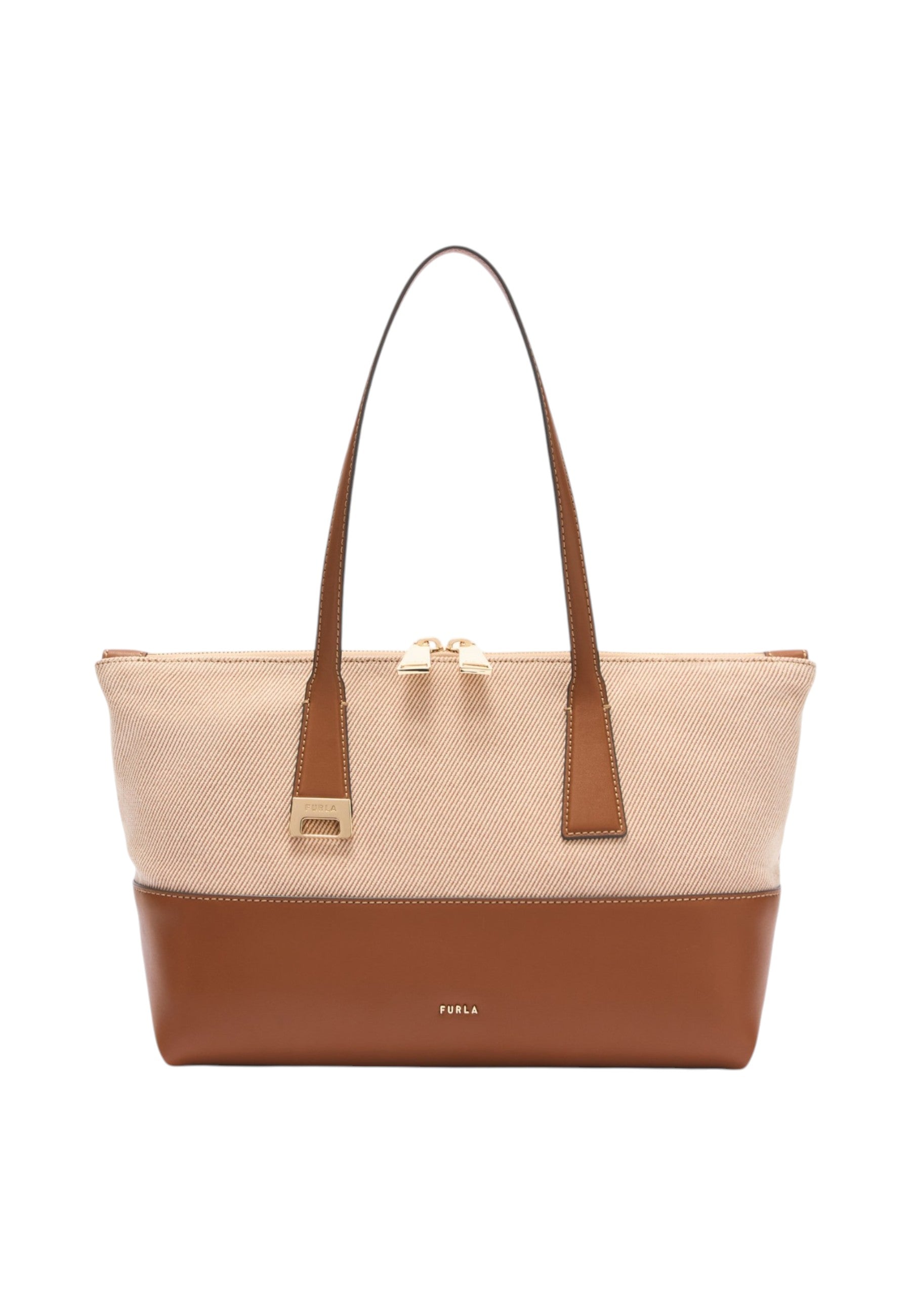 Borsa A Spalla Donna Furla Tote Medium Tessuto Canvas Furla Olivia WB01977BX3542