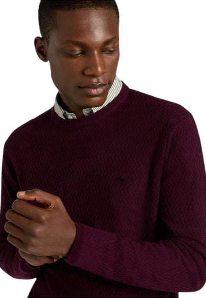 Maglione A Girocollo Uomo Harmont & Blaine Pull Righe Spina Di Pesce  HRP826030788