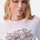 T-Shirt Manica lunga Donna Liu Jo Skinny Fit Con logo LiuJo e Stampa  WF6448JS923