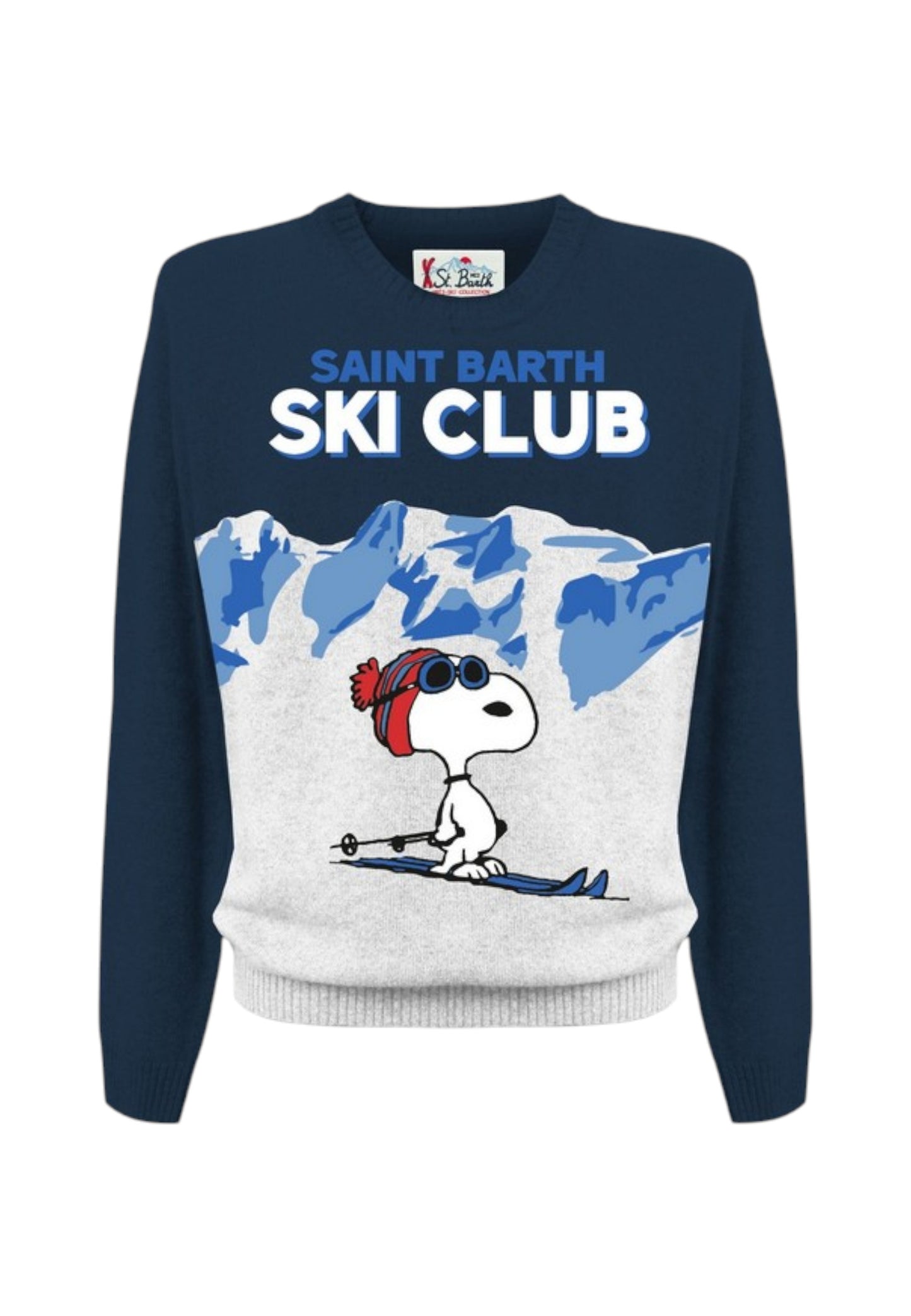 Maglione A Girocollo Uomo Mc2 Saint Barth Snoopy Sb Ski Club Heron C HER0011