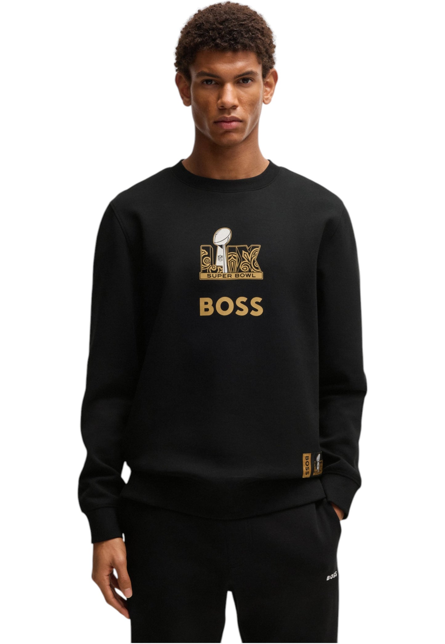 Felpa A Girocollo Uomo Boss