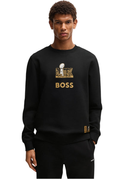 Felpa A Girocollo Uomo Boss
