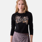 T-Shirt Manica lunga Donna Liu Jo Skinny Fit Con Logo Con Stampa Floreale LiuJo patch WF6448JS923