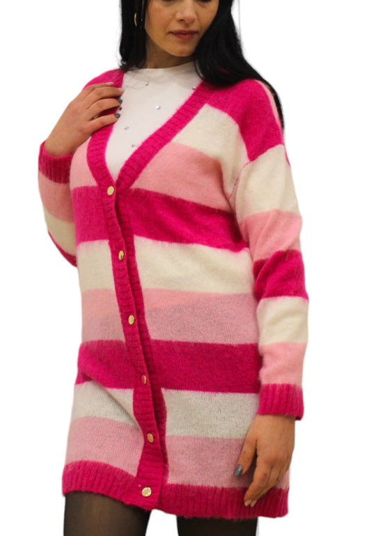 Cardigan  Donna Gaudi Lungo Scollo A V  321BD53044