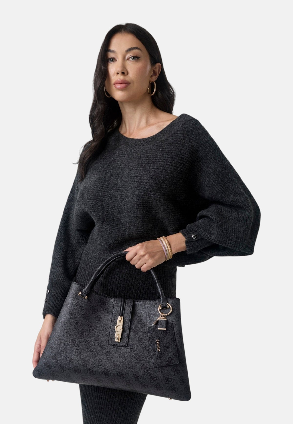 Borsa A Mano Donna Guess Girlfriend Carryall Yvonne Logo HWSG2378220