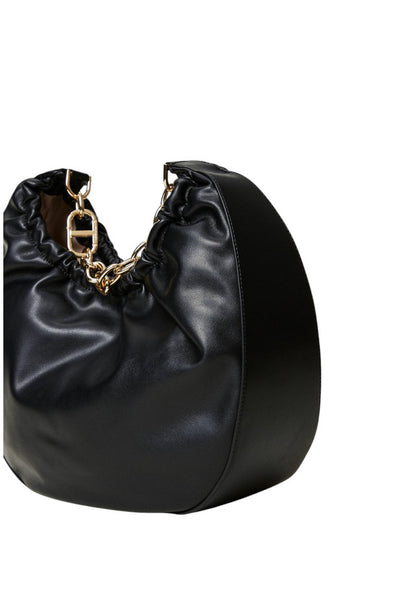 Borsa A Spalla Donna Twinset Hobo Media Con Arricciatura E Oval T Croissant 242TB7221