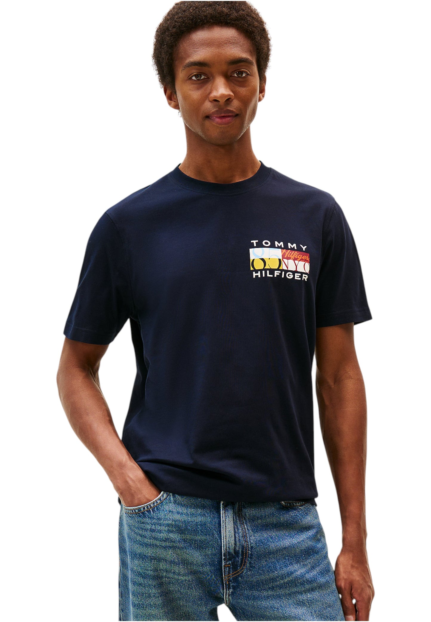 T-Shirt Manica Corta Uomo Tommy Hilfiger  Th Colour Flag MW0MW40006