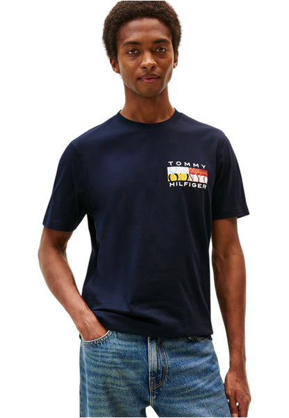 T-Shirt Manica Corta Uomo Tommy Hilfiger  Th Colour Flag MW0MW40006