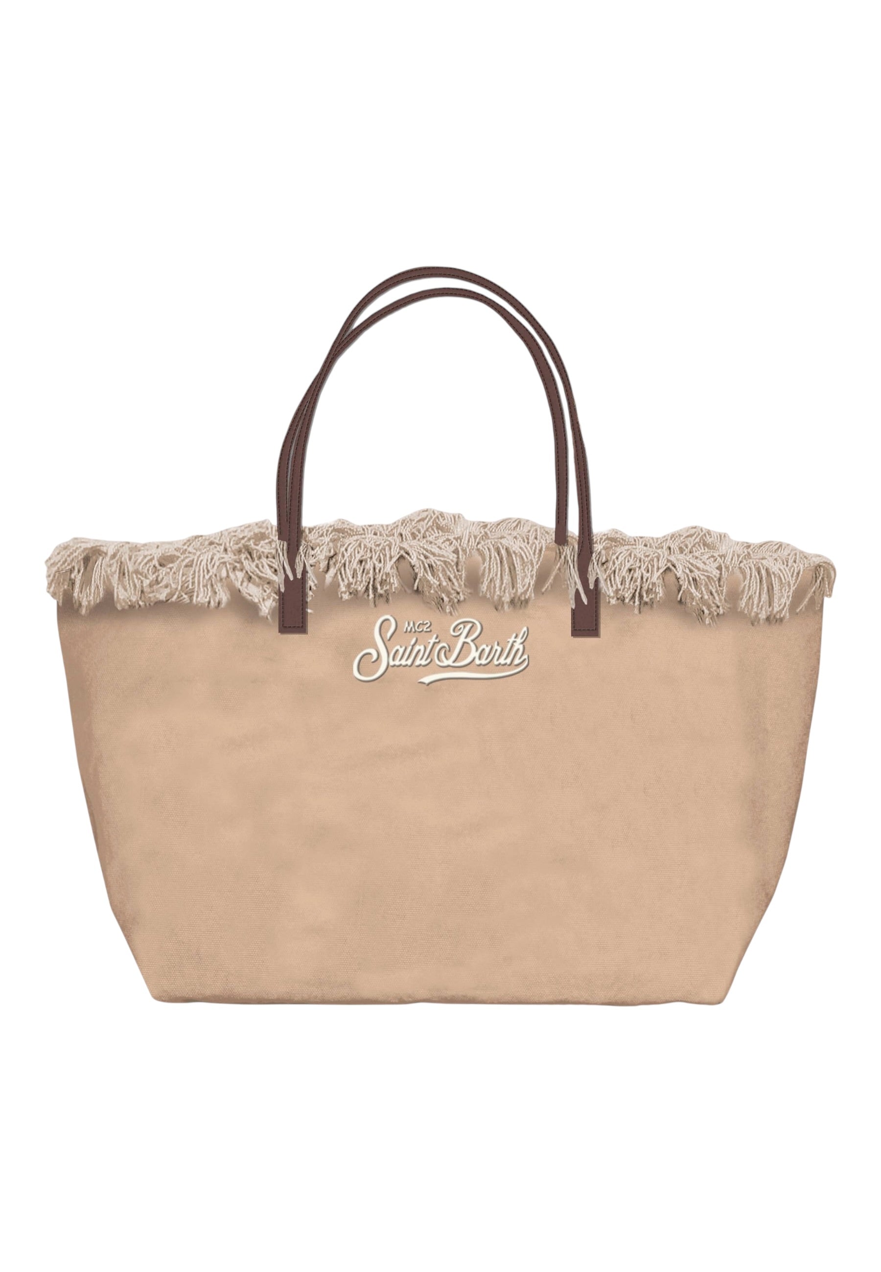 Borsa A Spalla Donna Mc2 Saint Barth Canvas City Bag Fringe CBF0001