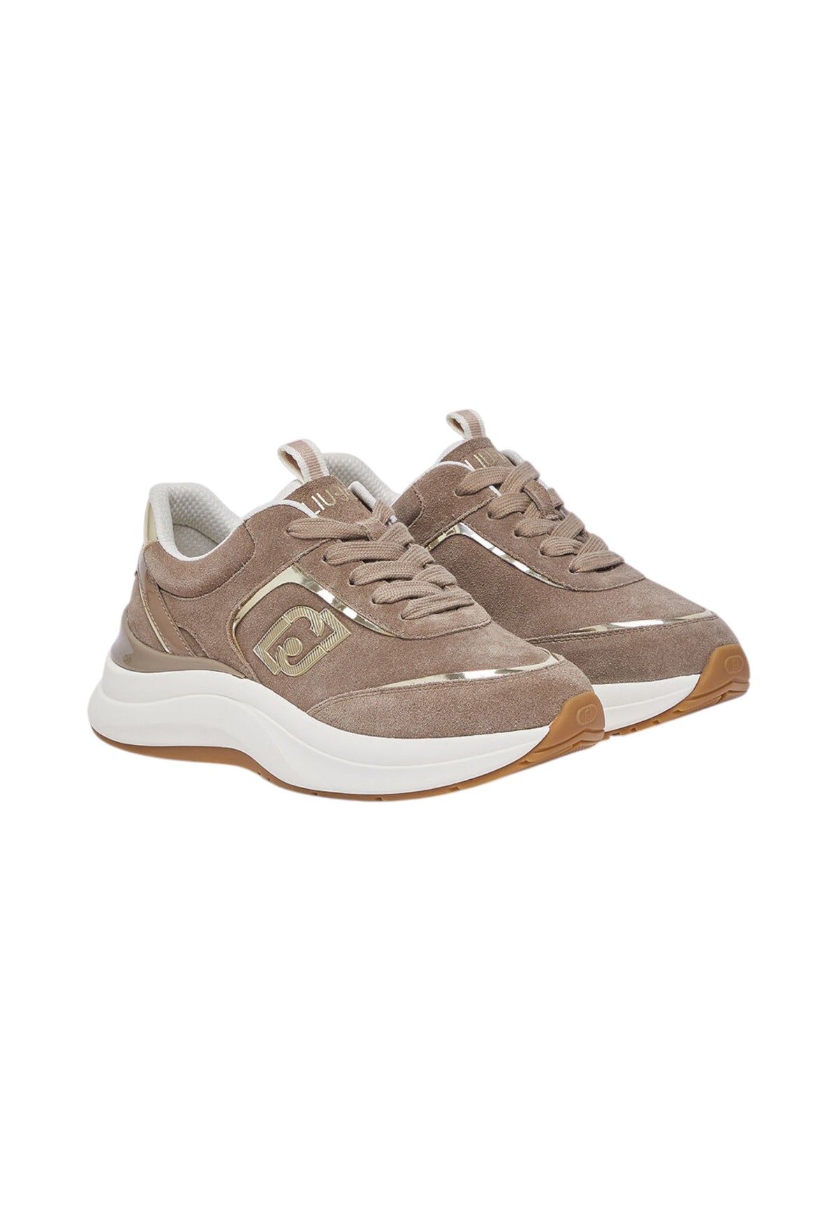 Sneakers Basse Donna Liu Jo In Pelle Scamosciata Con Platform E Logo Laterale Stardust 01 BF6029PX911