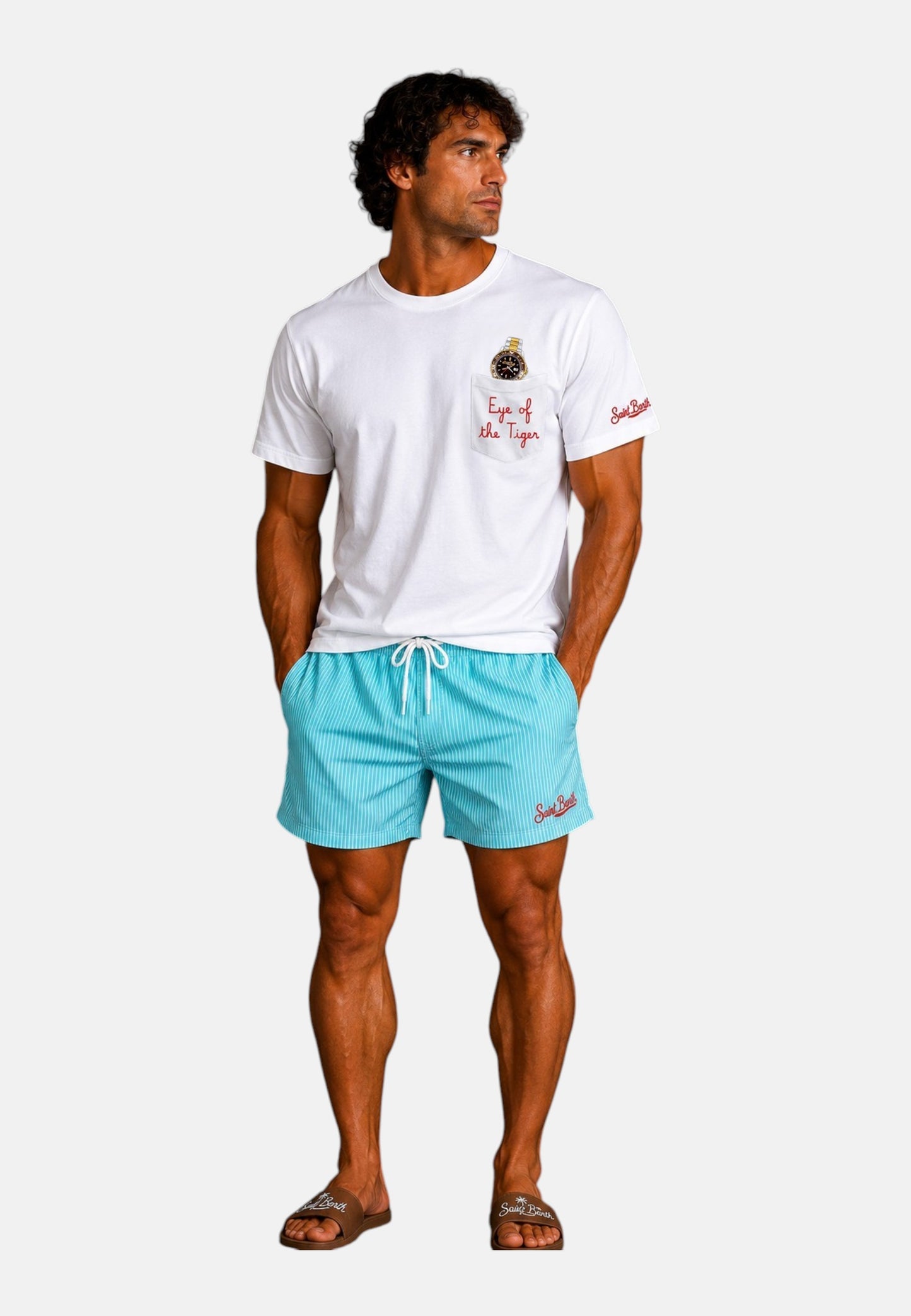 T-Shirt Manica Corta Uomo Mc2 Saint Barth Eye Tiger Austin AUS0001