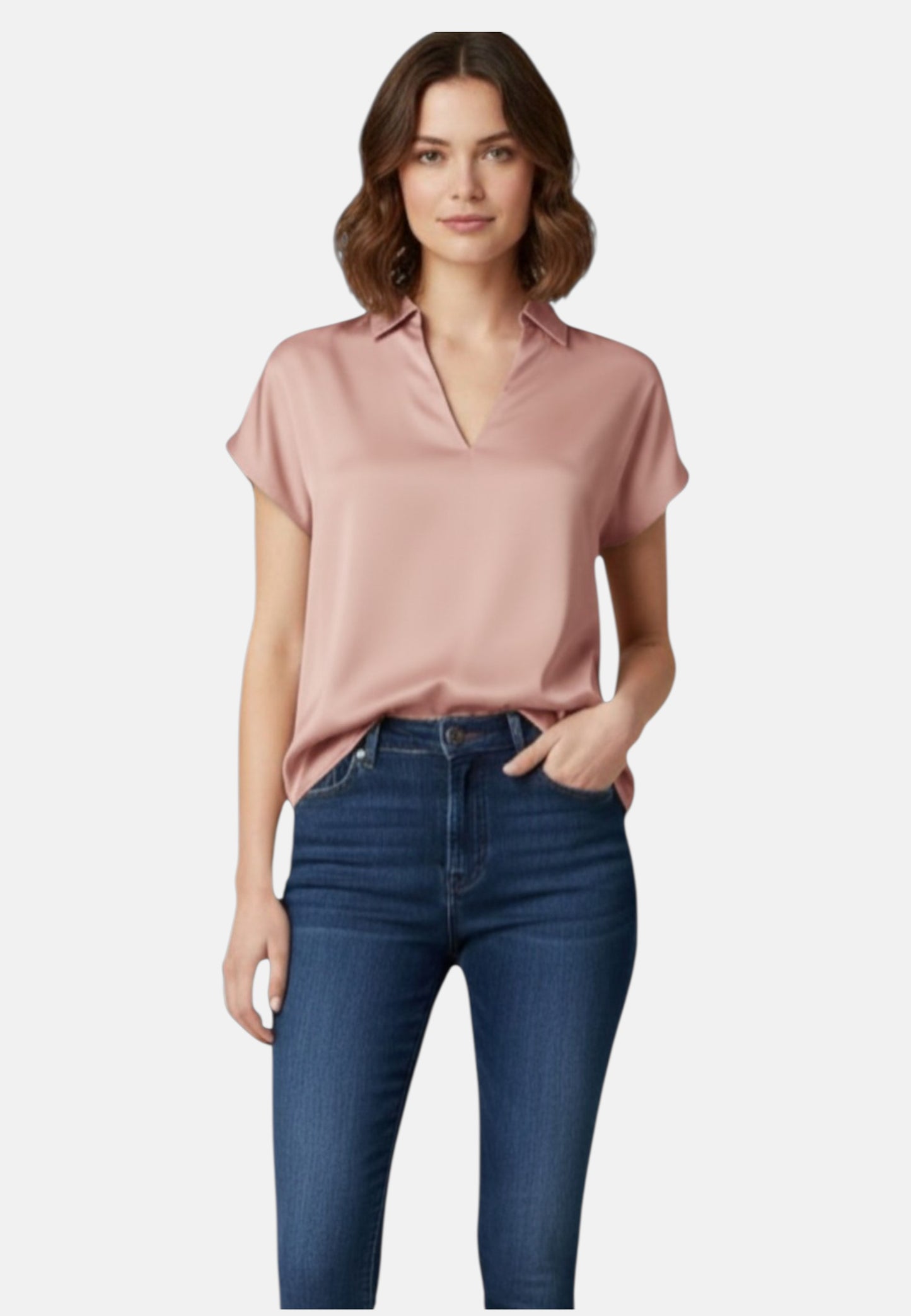 Blusa Manica Corta Donna Liu Jo Kimono In Raso  CA6288T2571