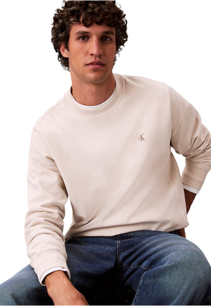 Felpa A Girocollo Uomo Calvin klein Jeans  Premium Terry Monogram LV04RC277G