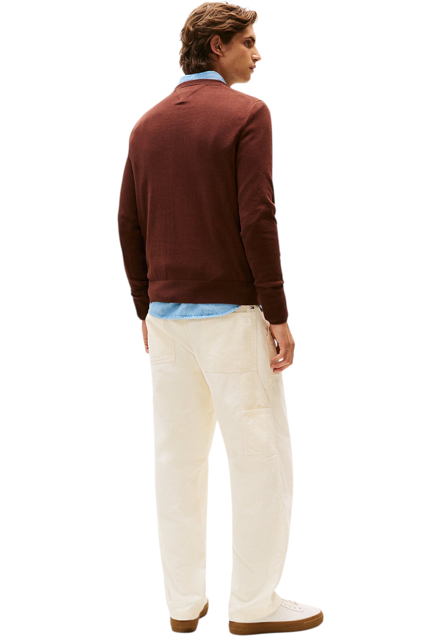 Maglione A Girocollo Uomo Tommy Hilfiger Organic Cotton Cashmere Pima MW0MW28046