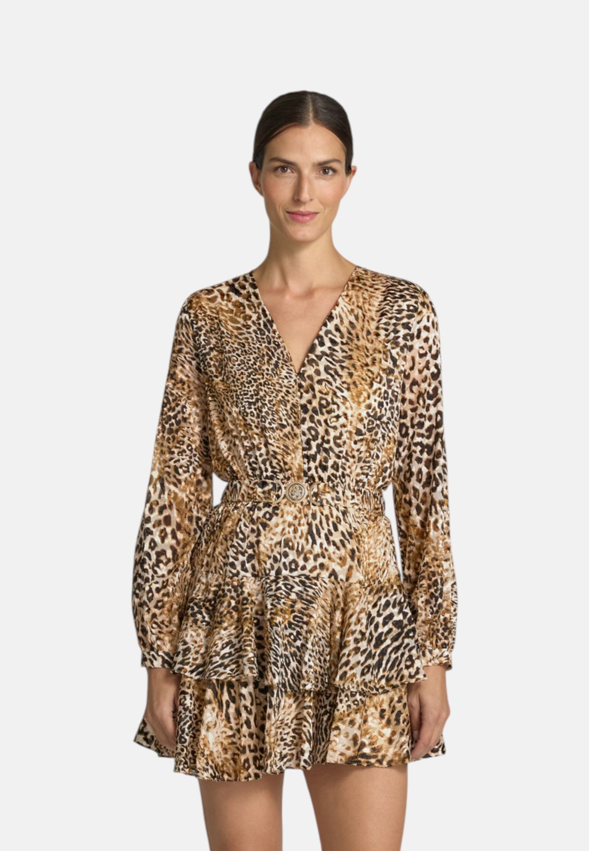 Vestito Corto Donna Guess Flare Con cintura Clarisse W6BK42W4225