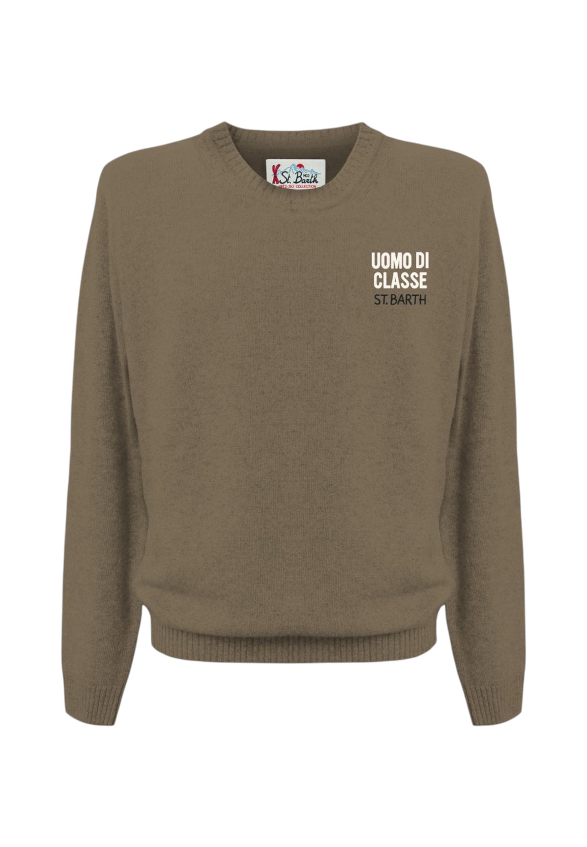 Maglione A Girocollo Uomo Mc2 Saint Barth Maniche Lunghe, Polsi E Fondo A Coste, La Piccola Scritta Uomo Di Classe Heron HER0001-RICH-UOMO-CLASSE