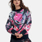 Maglione A Girocollo Donna Desigual Collaborazione M. C. Lacroix, Motivo floreale, Fit oversize, Maglia grossa, Poliestere riciclato Jardim 26WWJF05