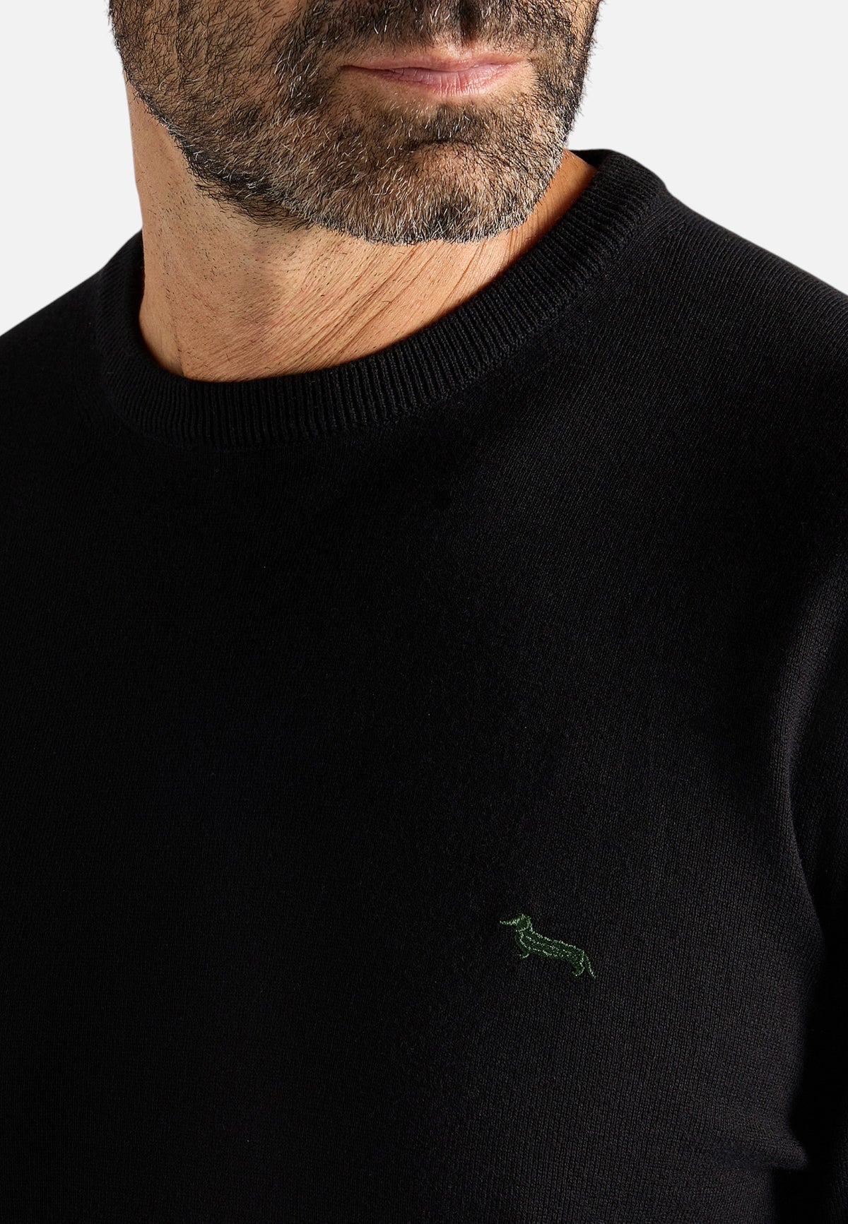 Maglia A Girocollo Uomo Harmont & Blaine Misto cotone e cashmere, Regular Fit, Tinta unita, Finiture a costine, Made in Italy  HRR249030744