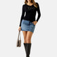 Maglia Scollo A V Donna Guess  Stephanie Logo W6RR50Z2NQ2