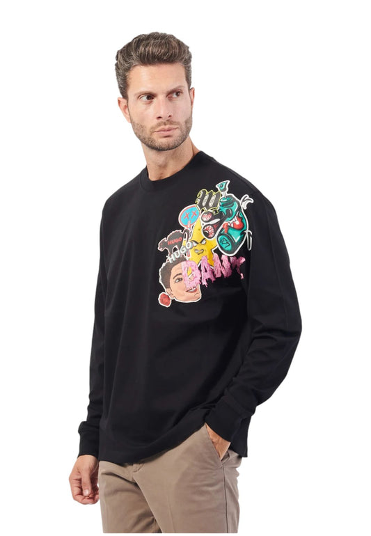 T-Shirt Manica lunga Uomo Hugo Relaxed Fit Dankonis 50517639
