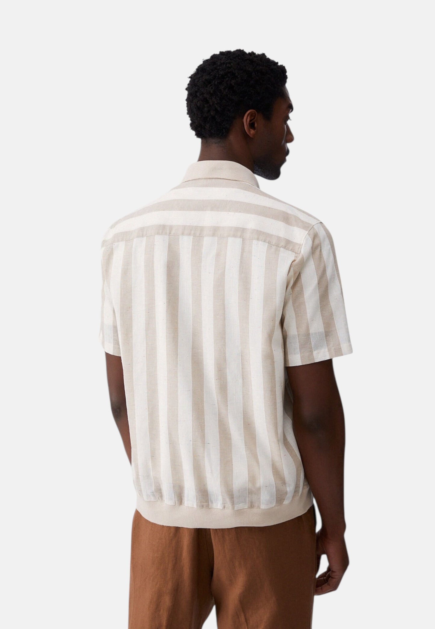 Camicia Manica Corta Uomo Liu Jo A Righe Bianco Pepe  QA6202T574A