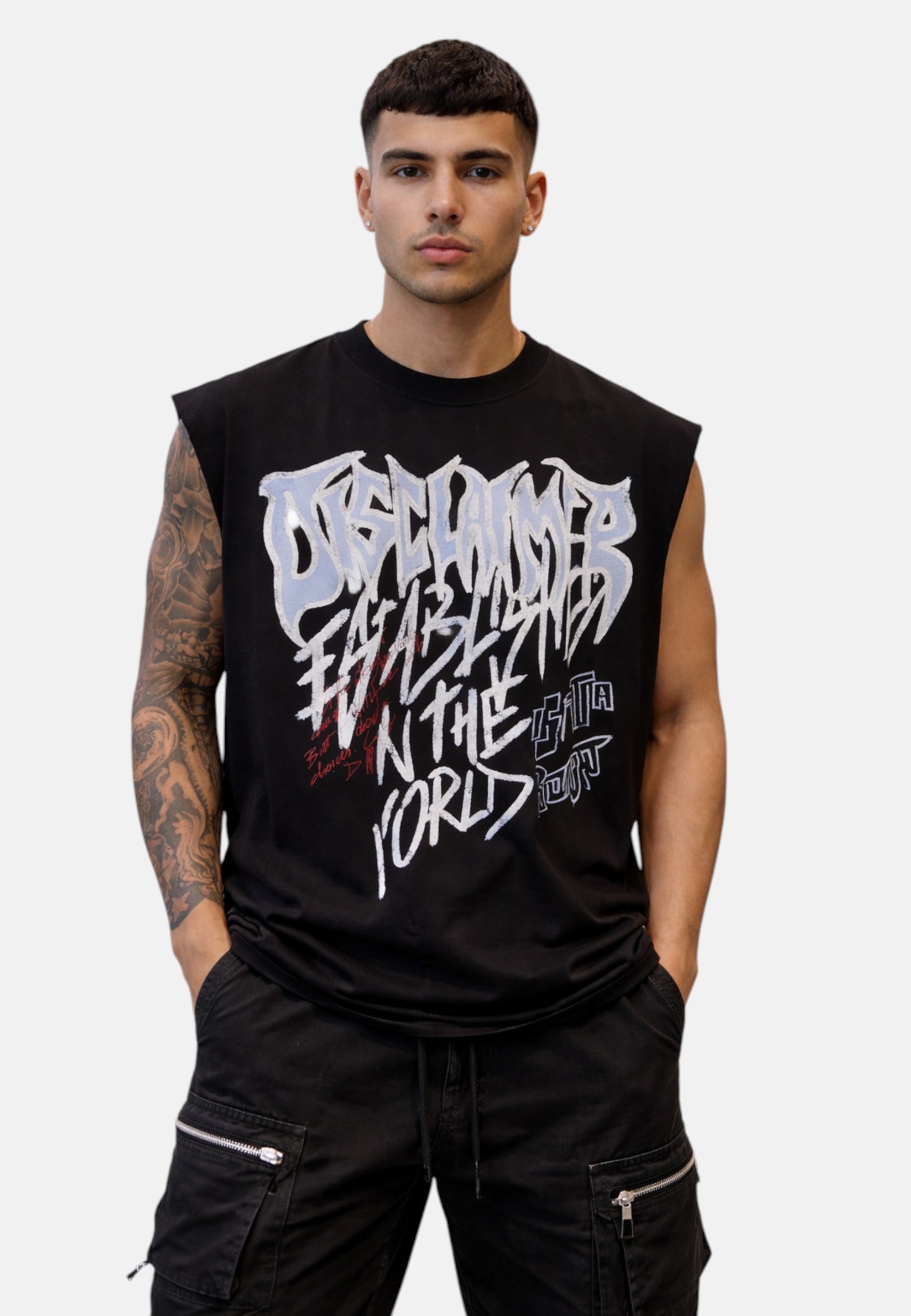 T-Shirt Senza Maniche Uomo Disclaimer   26EDS55444
