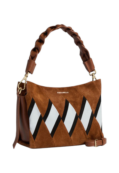 Borsa A Spalla Donna Coccinelle  Boheme New Geomet.Patch E1T66580101