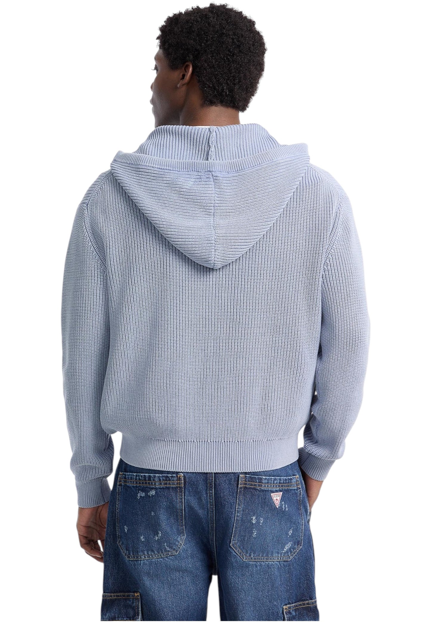 Cardigan  Uomo Guess Con Zip E Cappuccio Gj M5YR20Z3P41