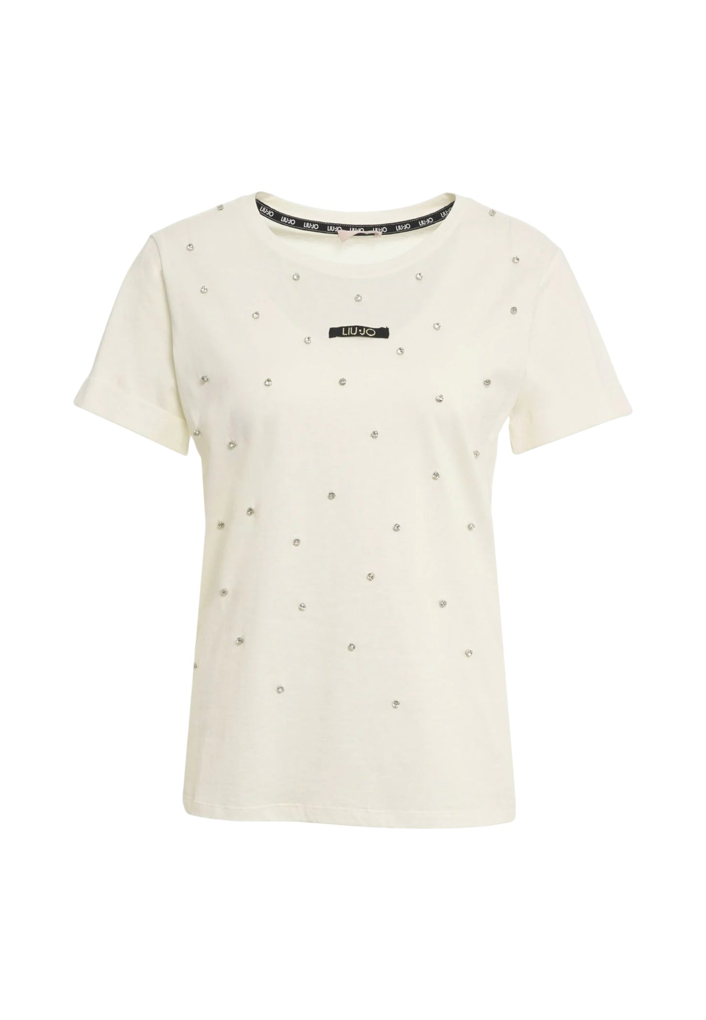 T-Shirt Manica Corta Donna Liu Jo Strass Eco Line TA6157JS923