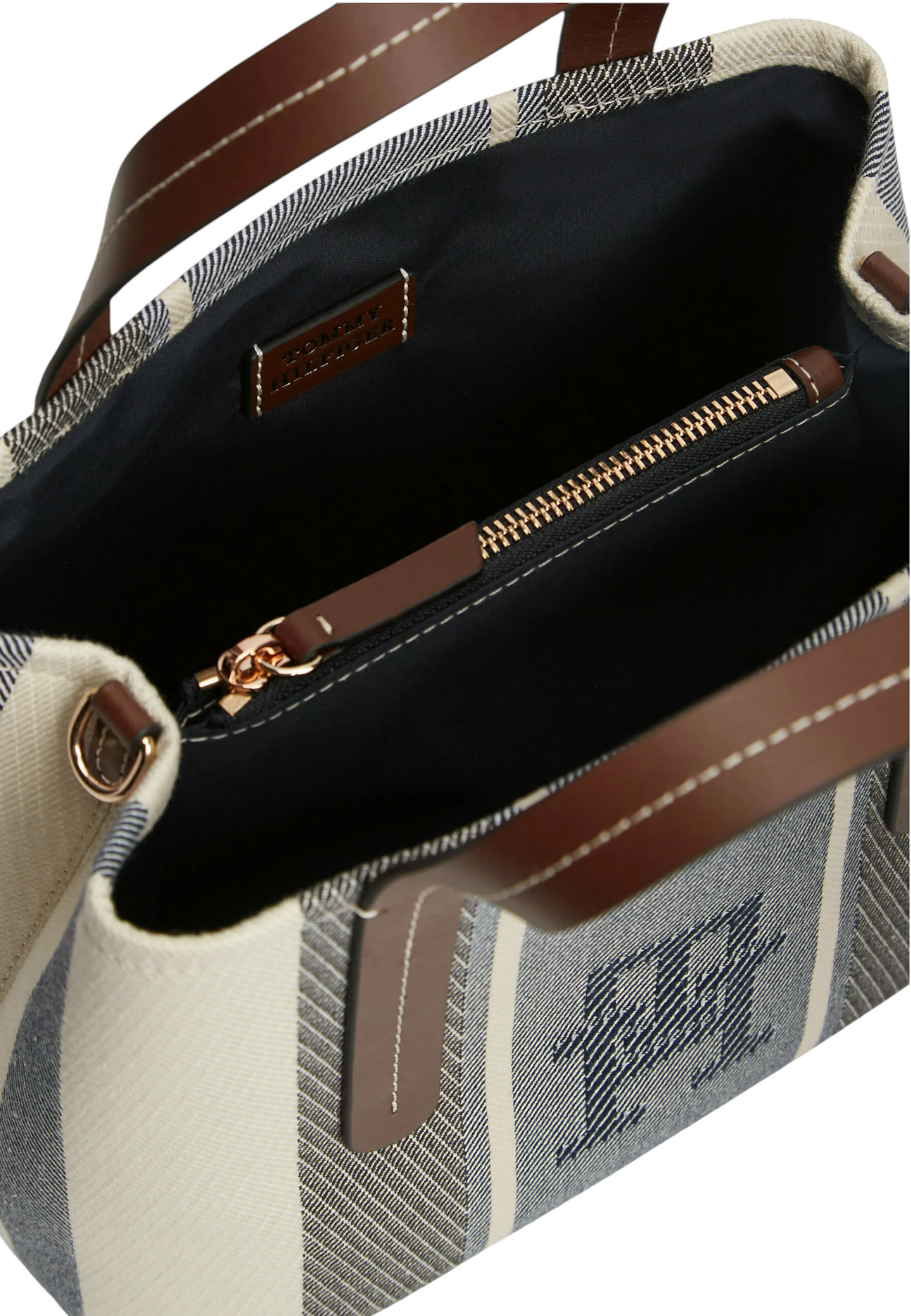 Borsa A Mano Donna Tommy Hilfiger Mini Satchel Jacquard Th City AW0AW18732