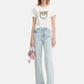 T-Shirt Manica Corta Donna Pinko Con Maxi Logo Ricamo Quentin 100535A33F