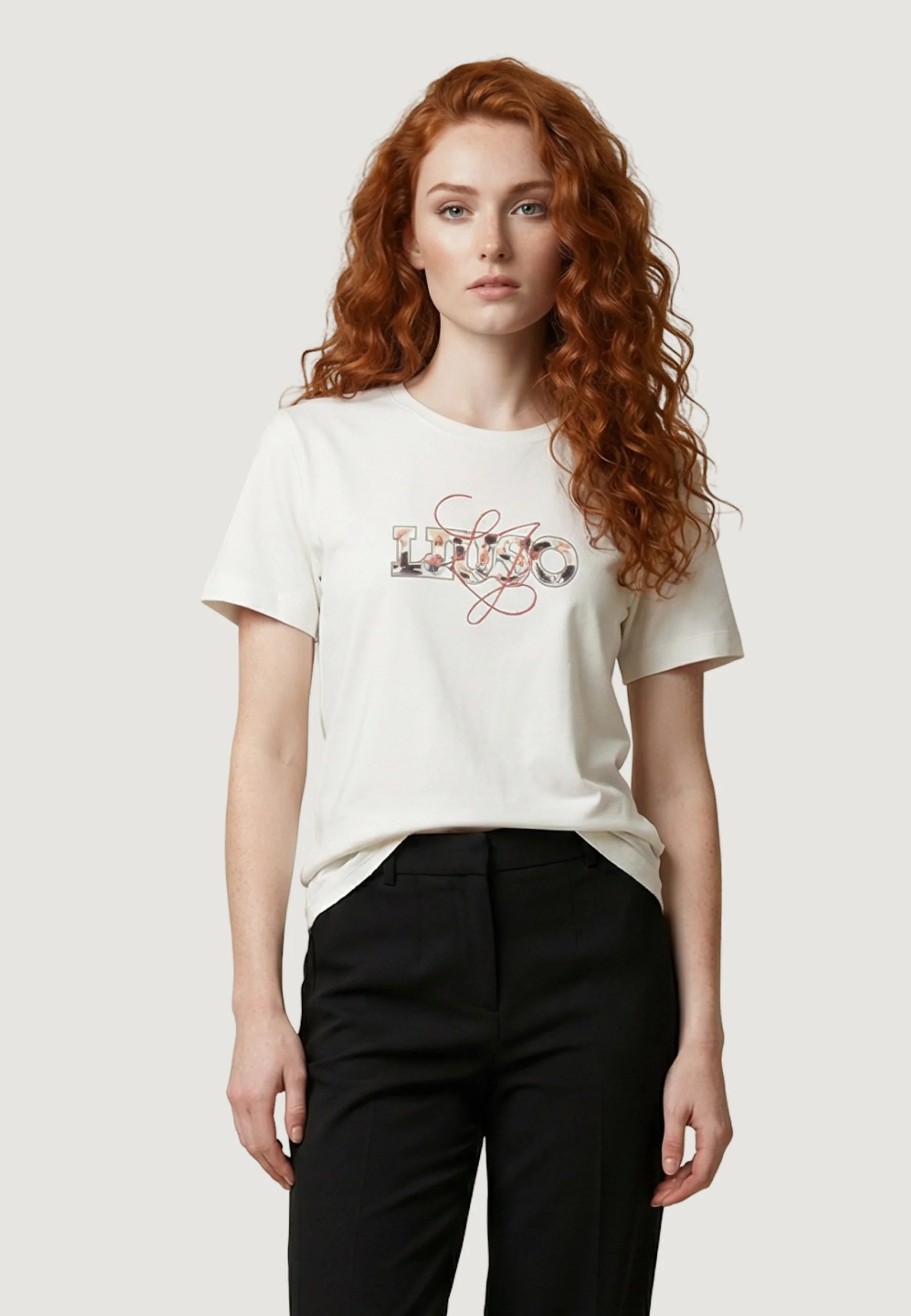 T-Shirt Manica Corta Donna Liu Jo LiuJo Flower Eco Line TA6163JS003