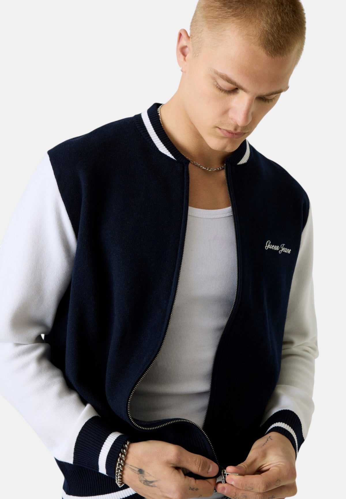 Giacca Bomber Uomo Guess In Maglia, Jacquard Gj M6YR03Z0905