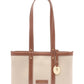 Borsa A Spalla Donna Trussardi Shopper Small In Canvas E Pelle Elba Z774E006475N