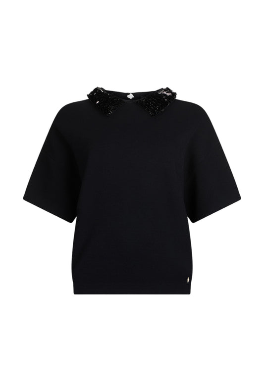 Maglia A Girocollo Donna Liu Jo Con Paillettes  CF5038MS55N