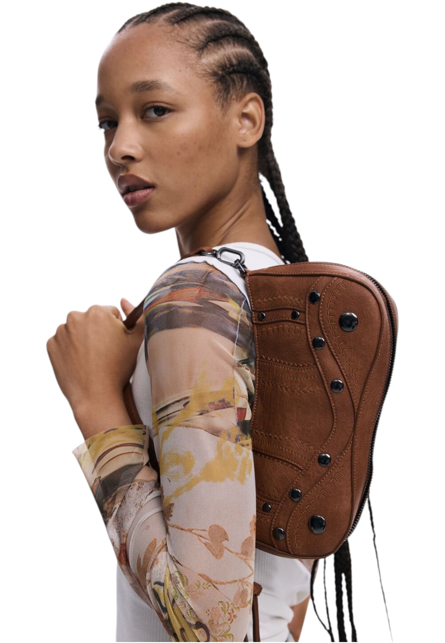 Borsa A Tracolla Donna Desigual  Embro Patch Alsacia Camel 25WAXPA7