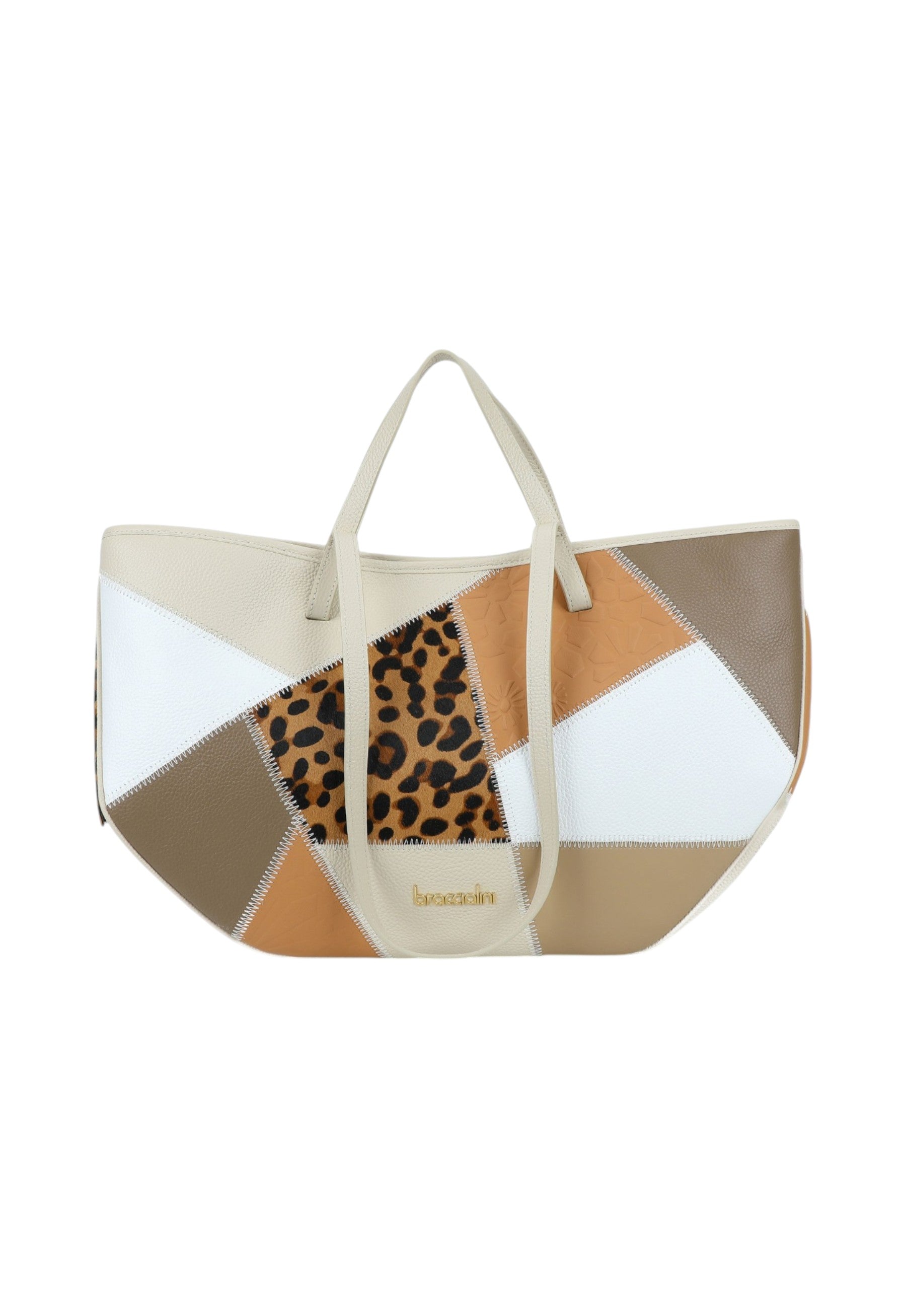 Borsa A Mano Donna Braccialini In Pelle Patchwork B19073PP