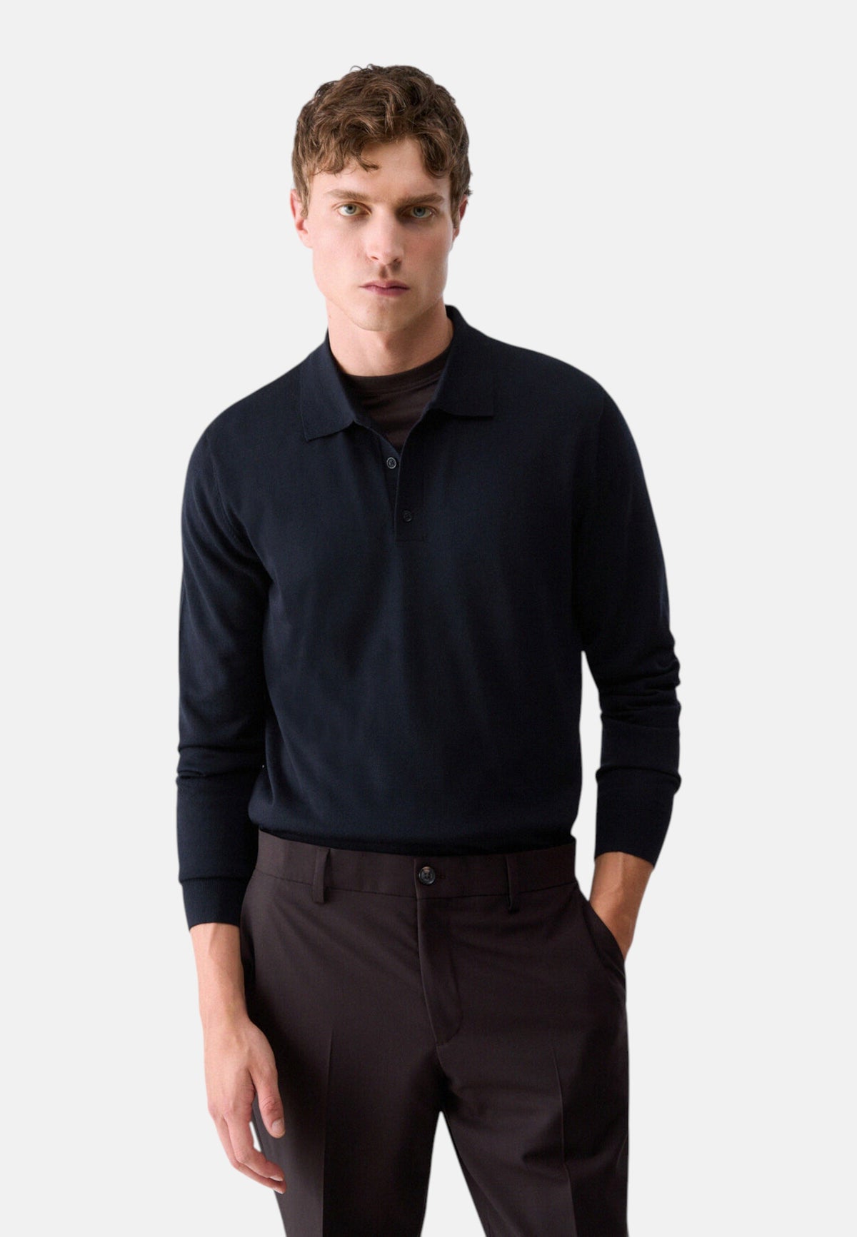 Polo Manica lunga Uomo Liu Jo In Lana  QXX136MA27P