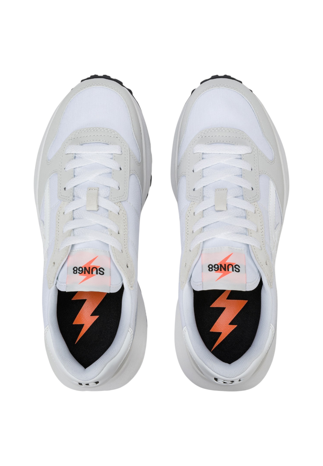 Sneakers Basse Uomo Sun68 Stile Running, Nylon E PU, Patch Fulmine Niki 4.0 Solid Z46133