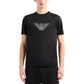 T-Shirt Manica Corta Uomo Emporio Armani Con Logo Ricamato In Rilievo Aquila 3D1TD41JUVZ