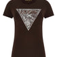 T-Shirt Manica Corta Donna Guess  Zebra Triangle W6GI19K3042