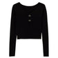 Maglia Scollo A V Donna Twinset In Viscosa Stretch E Oval T Doppio Uso  242TT3031