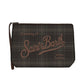 Pochette  Unisex Mc2 Saint Barth Chiusura Con Zip, Laccetto Laterale, Fantasia Tartan Scura Aline Wax ALI0058-SCOTT-TARTAN