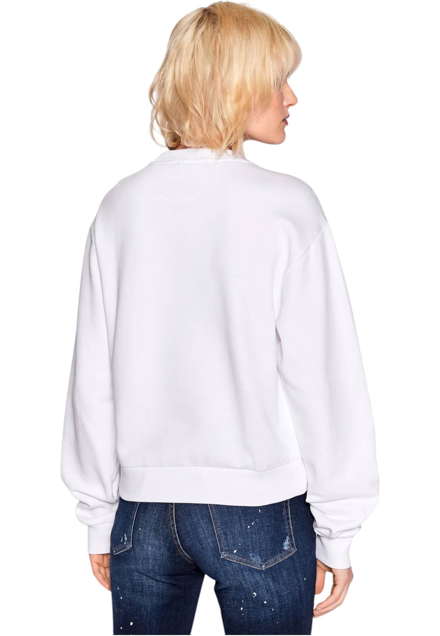 Felpa A Girocollo Donna Guess  Love Triangle