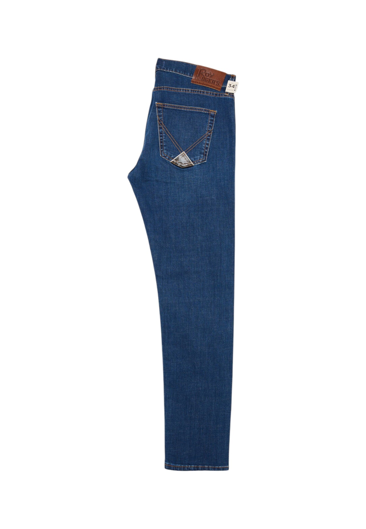 Jeans Slim Fit Uomo Roy Roger's Vita media, vestibilit� slim, tasche anteriori all�americana, due tasche posteriori, chiusura con bottoni logati, impunture a contrasto New Elias RRU006D0212530